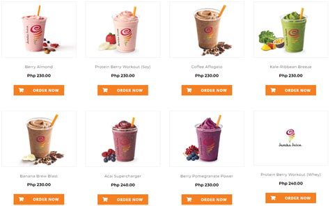 Jamba Juice Philippines Menu Prices Updated 2025