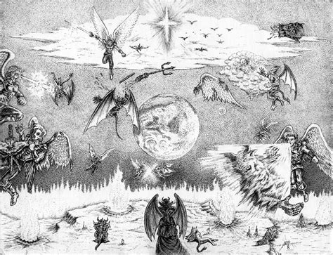 Heaven And Hell Drawing By Edmund Lee