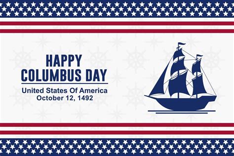 Happy Columbus Day Design Background Illustration 11436450 Vector Art