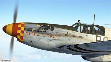 P 51bcs X 2 Berlin Express 357thfg June 1944 Now V11 And August 1944 4k Skins And