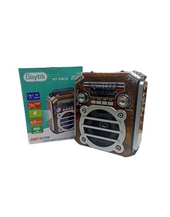 Bocina Radio Am Fm Bluetooth Con Linterna Vintage Kf Am30