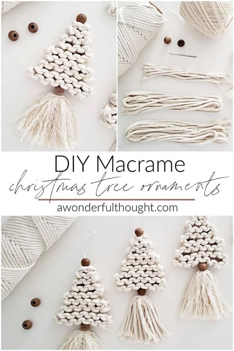 Macrame Christmas Tree Ornament A Wonderful Thought Diy Christmas