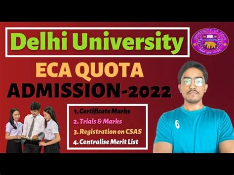 Delhi University Eca Quota Admission Process Cuet Complete