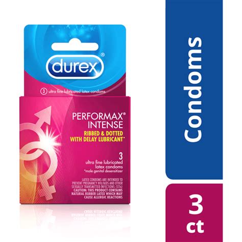 Durex Performax Intense Lubricated Ribbed Dotted Premium Condoms