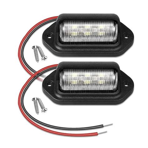 12V 6 LED Car License Number Plate Light For Ssangyong Actyon Kyron