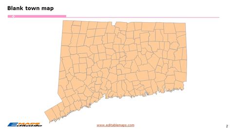 Connecticut Town Map - Editable PowerPoint Maps