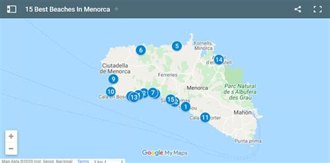 Best Beaches In Menorca Map