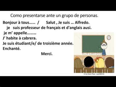 COMO PRESENTARSE EN FRANCES SE PRESENTER YouTube