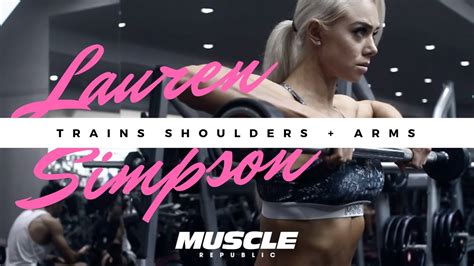 Wbff Pro Lauren Simpson Trains Shoulders Arms Youtube