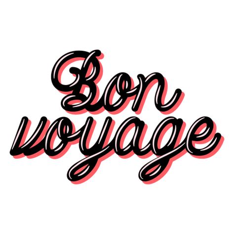 Bon Voyage Glossy Sign PNG & SVG Design For T-Shirts