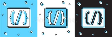 Coding Language Icon Black White Stock Illustrations 546 Coding