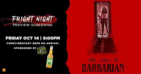 BARBARIAN - Fright Night Preview Screening - Where to Go Event By Dendy Cinemas Coorparoo