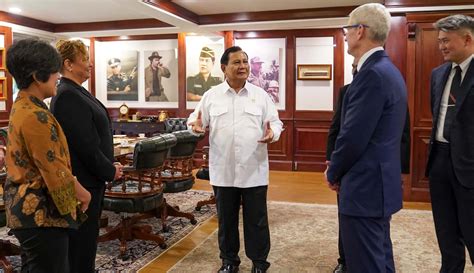 Usai Bertemu Presiden Jokowi CEO Apple Tim Cook Temui Prabowo Subianto