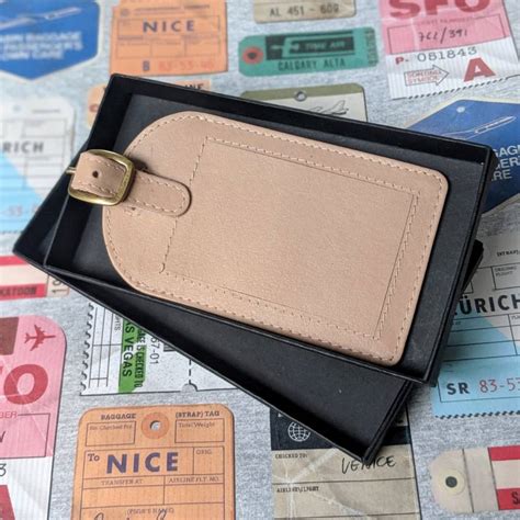 Personalised Foiled Leather Luggage Tag By NV London Calcutta