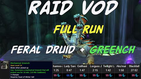 TOP Feral DPS POV Raid Vod Greench Carry Feral Druid Season Of