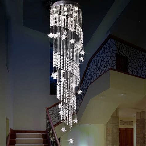 Design moderno Lustre de Cristal Espiral Lustres Decoração CONDUZIU a