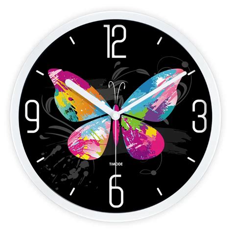 Very beautiful butterfly Art wall clock Colorful butterfly Household ...