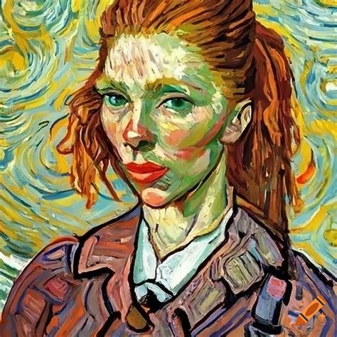 Artwork Inspired By Van Gogh Portrait Woman On Craiyon