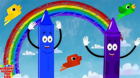 Learn Rainbow Colors With Song Fun Learning Rhyme By Crayons YouTube