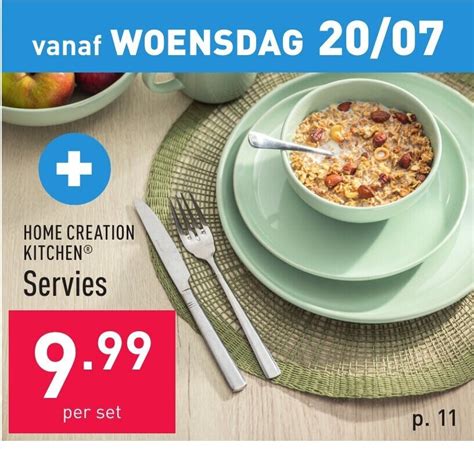 Home Creation Kitchen Servies Promotie Bij Aldi