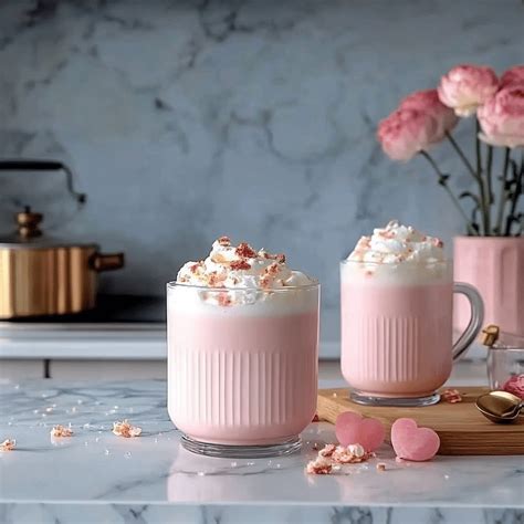 Boozy Pink Hot Chocolate