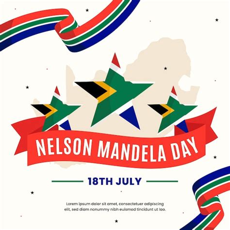 Premium Vector Flat Nelson Mandela International Day Illustration