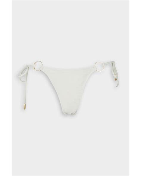 Cult Gaia Yanna Bikini Bottom In White In Brown Lyst