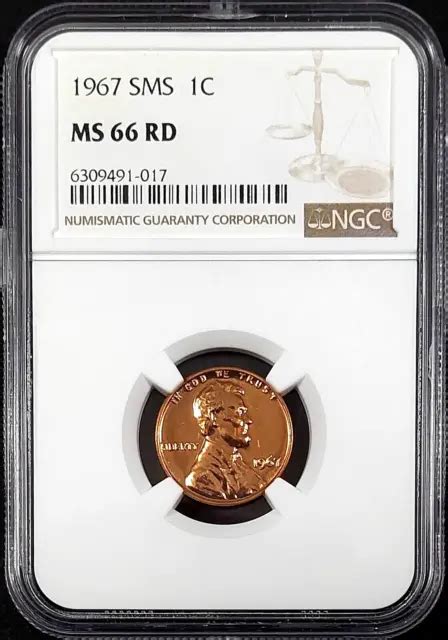 Sms Lincoln Cent Certified Ms Rd By Ngc Sku