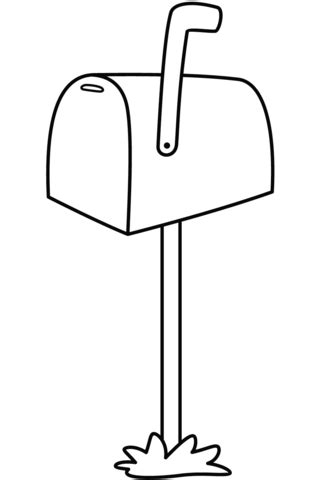 Mailbox coloring page | Free Printable Coloring Pages