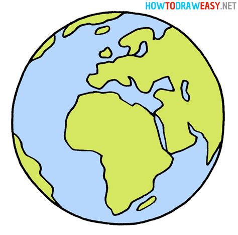 How To Draw The Earth Draw For Kids