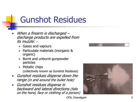 PPT - Gunshot Residue Particle Analysis Technique PowerPoint Presentation - ID:9166704