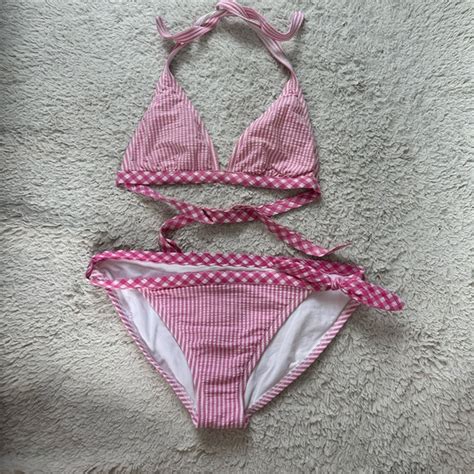 Lilly Pulitzer Swim Lilly Pulitzer Pink White Seersucker Bikini Poshmark