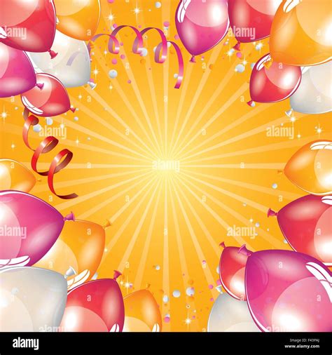 Orange balloons background Stock Vector Image & Art - Alamy