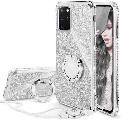 Ocyclone Cover Per Samsung Galaxy S20 Plus 5g Custodia Morbida Con Glitter Con Supporto Ad