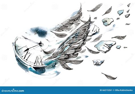 Time Flies Stock Illustration Illustration Of Clock 66215261