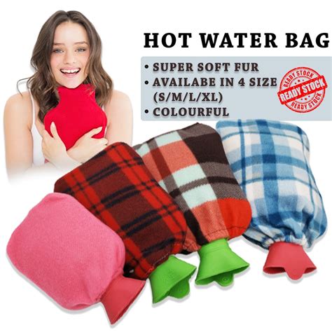 Rubber Hot Water Bottle Pouch Bag With Soft Cover Bag Air Panas Getah