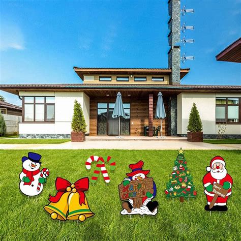 Buy 6 Packs Christmas Decorations Outdoor Indoor Yard Signs with Stakes ...