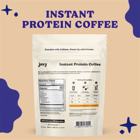 Javy Instant Coffee Protein Powder Iced Coffee Drink Keto Friendly Gluten Free 24 Servings