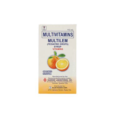 Multilem Multivitamins Syrup 15ml Orange Price In The Philippines Medsgo Pharmacy