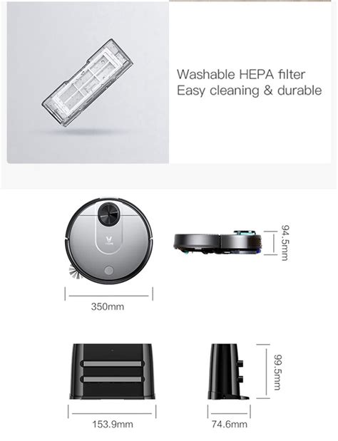 Xiaomi Viomi V2 Pro Robot Vacuum Cleaner Gray