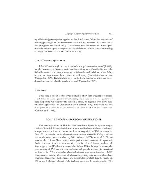 Carcinogenic Effects Of Jet Propulsion Fuel Toxicologic