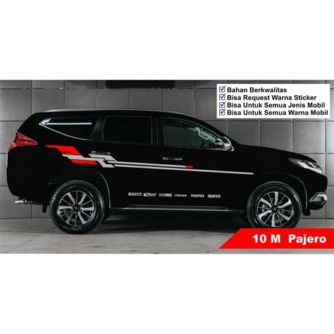 Jual Stiker Mobil Pajero Sport Cutting Stiker Body Mobil Pajero Sport