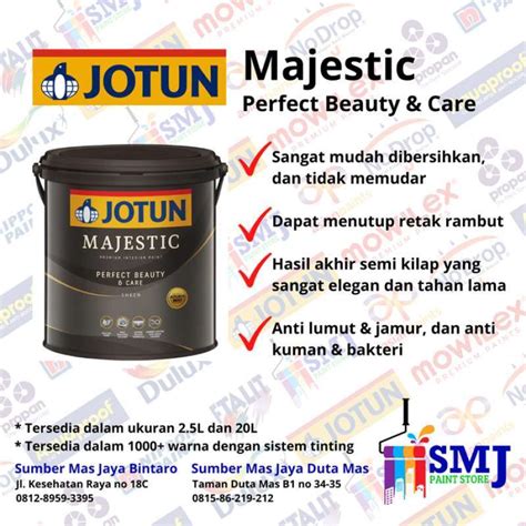 Jual CAT TEMBOK JOTUN MAJESTIC PERFECT BEAUTY 2 5 Liter Warna Putih Di