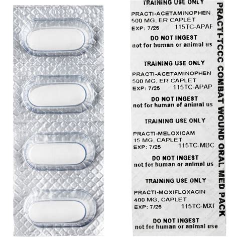 Wallcur 1024944 Practi TCCC Oral Medication Pack