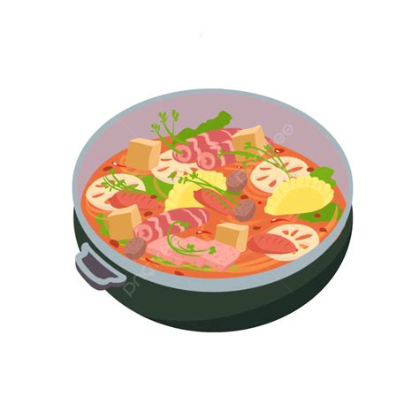 Shabu PNG Image Hand Drawn Cuisine Hot Pot And Shabu Shabu Dishes Series Hand Painted Food
