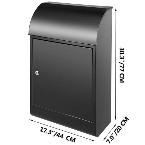 Vevor Steel Locking Extra Large Drop Box Wall Mounted Mailbox For Home