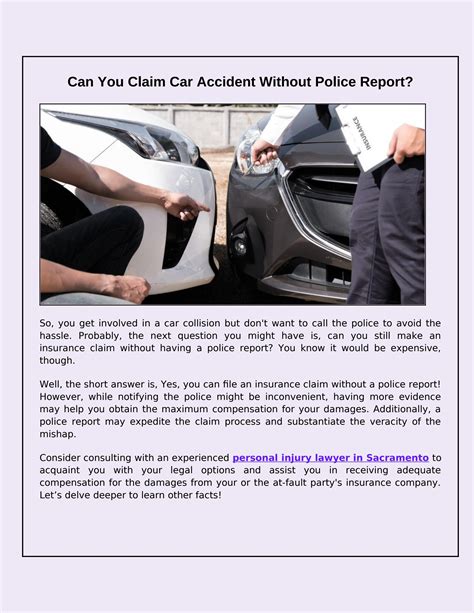 How To Make A Car Accident Claim Without A Police Report By Doyle And O