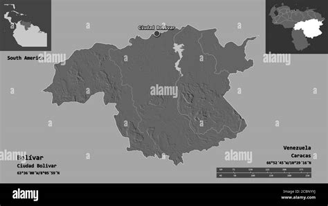 Forma De Bol Var Estado De Venezuela Y Su Capital Escala De