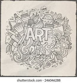 Art Hand Lettering Doodles Elements Vector Stock Vector Royalty Free