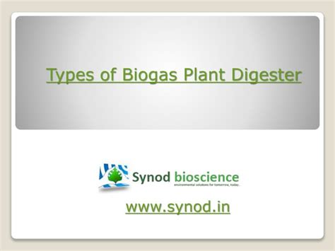 Types of biogas plant digester | PPT